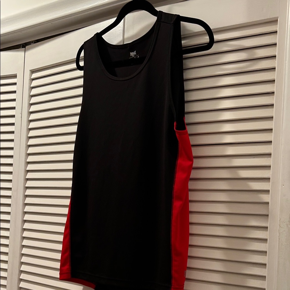 Everlast Black Tank with Red Side Panels